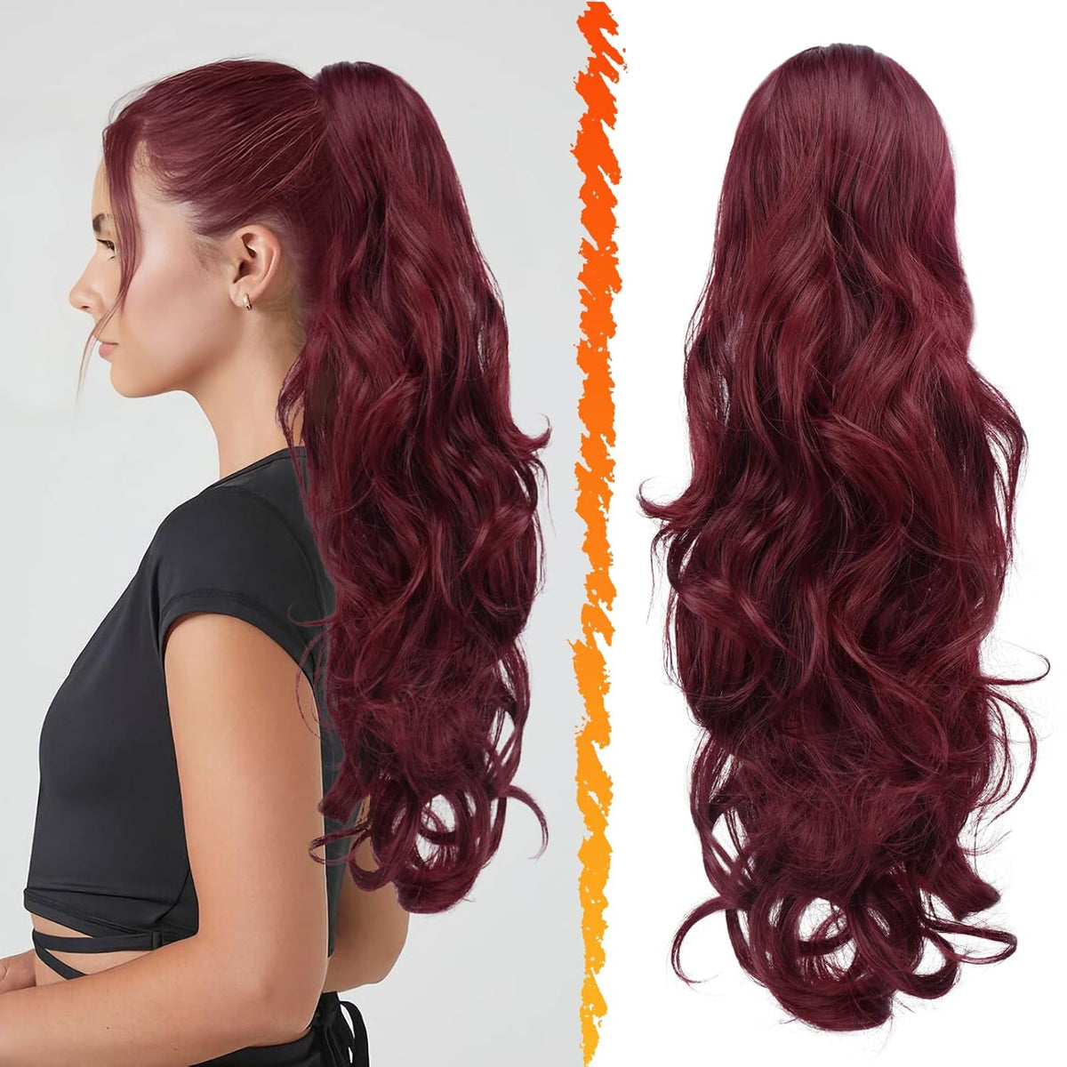 Hairextension paardenstaart 55 cm