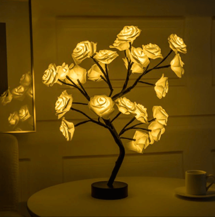 Boomlamp met rozen