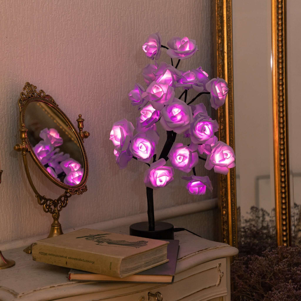 Boomlamp met rozen