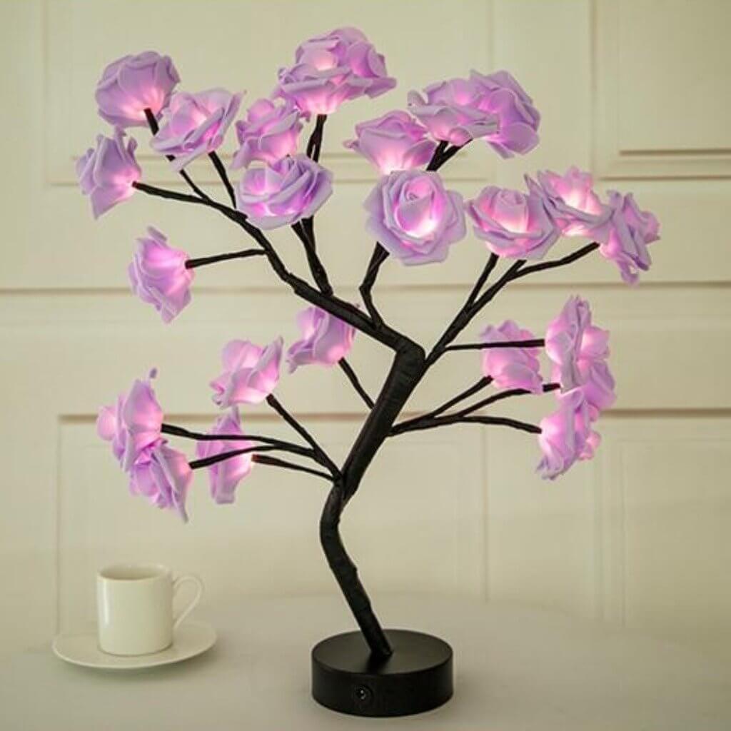 Boomlamp met rozen