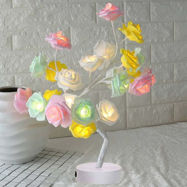 Boomlamp met rozen