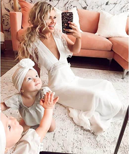 Zachte baby-turbanmuts met ruches – herfstmagie knuffelglans