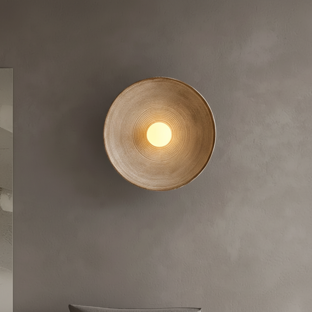 Ronde wandlamp van glashars