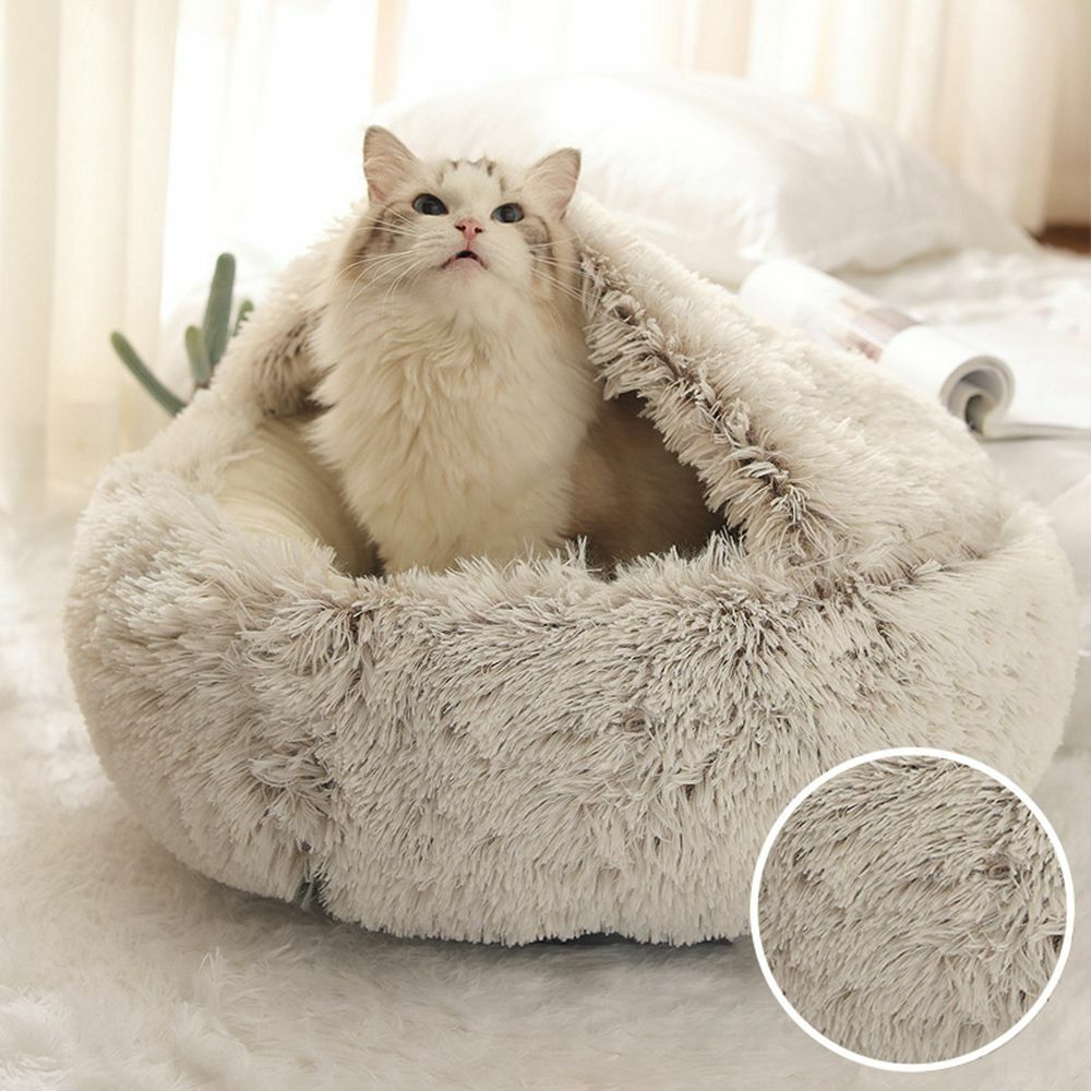 Pluchen slaapmand voor katten