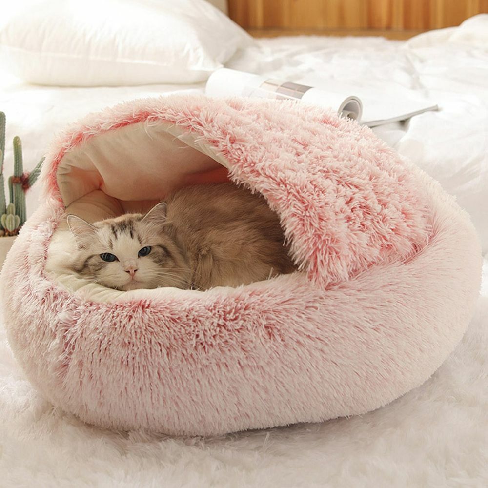 Pluchen slaapmand voor katten