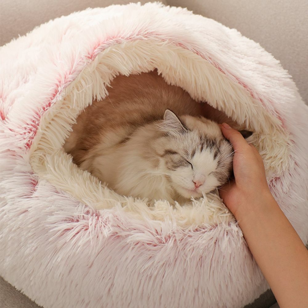 Pluchen slaapmand voor katten