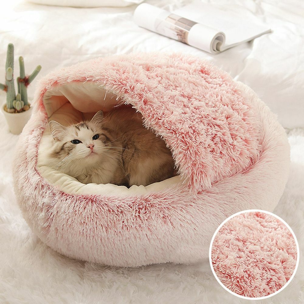 Pluchen slaapmand voor katten