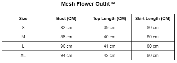 Outfit met mesh en bloemenmotief