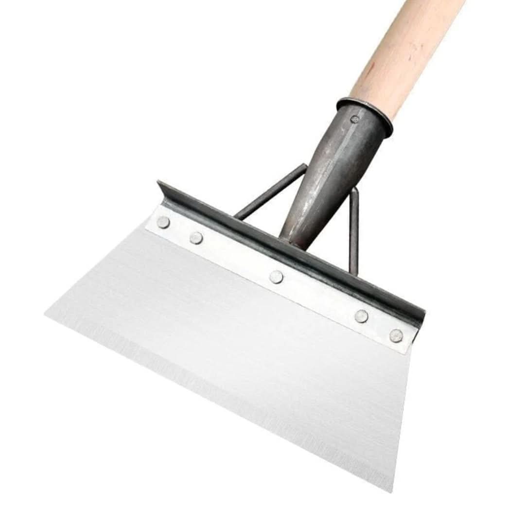 Multifunctionele schoonmaakschep met schraperfunctie