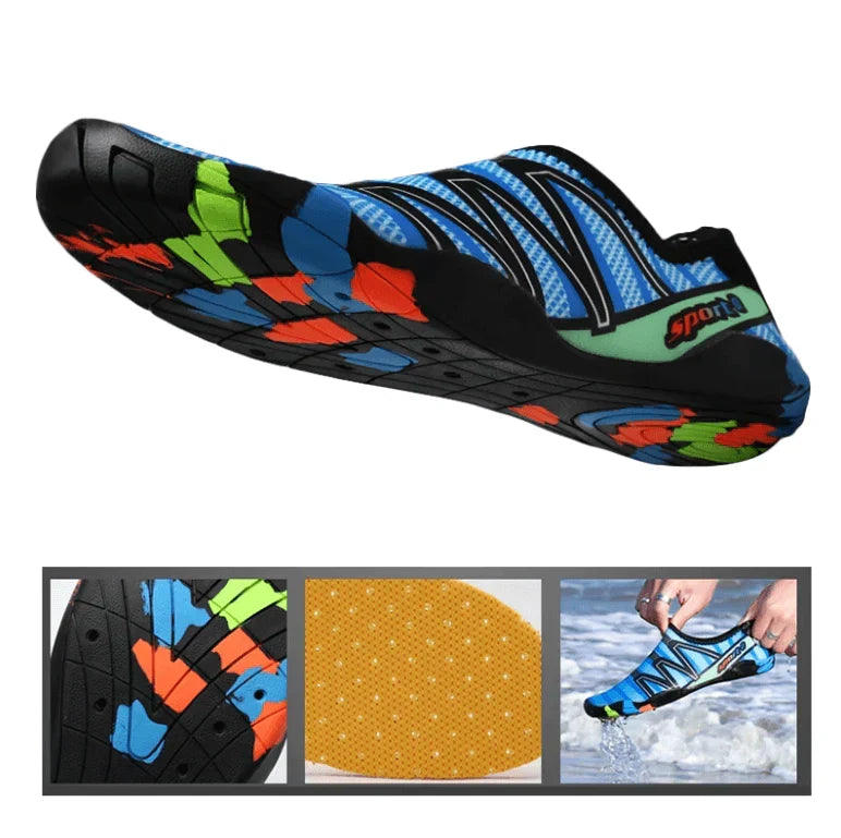 Uniseks waterschoenen met drainagezool
