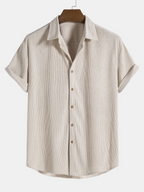 Heren zomer-set met shirt en corduroy shorts
