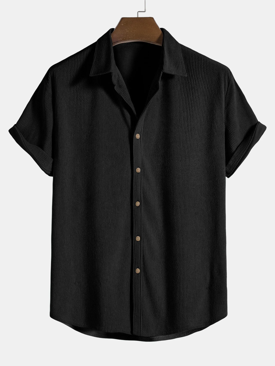 Heren zomer-set met shirt en corduroy shorts