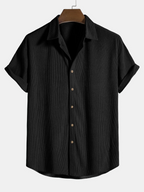 Heren zomer-set met shirt en corduroy shorts