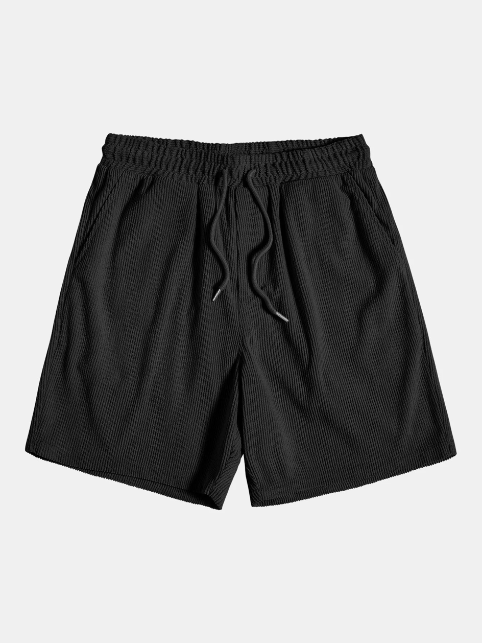 Heren zomer-set met shirt en corduroy shorts