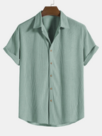 Heren zomer-set met shirt en corduroy shorts