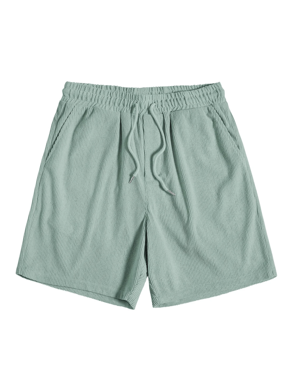 Heren zomer-set met shirt en corduroy shorts
