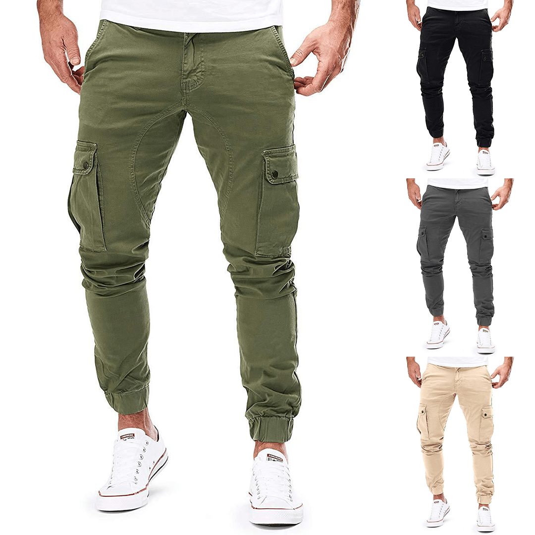 Josiah | Slim-fit herencargobroek met enkelboorden