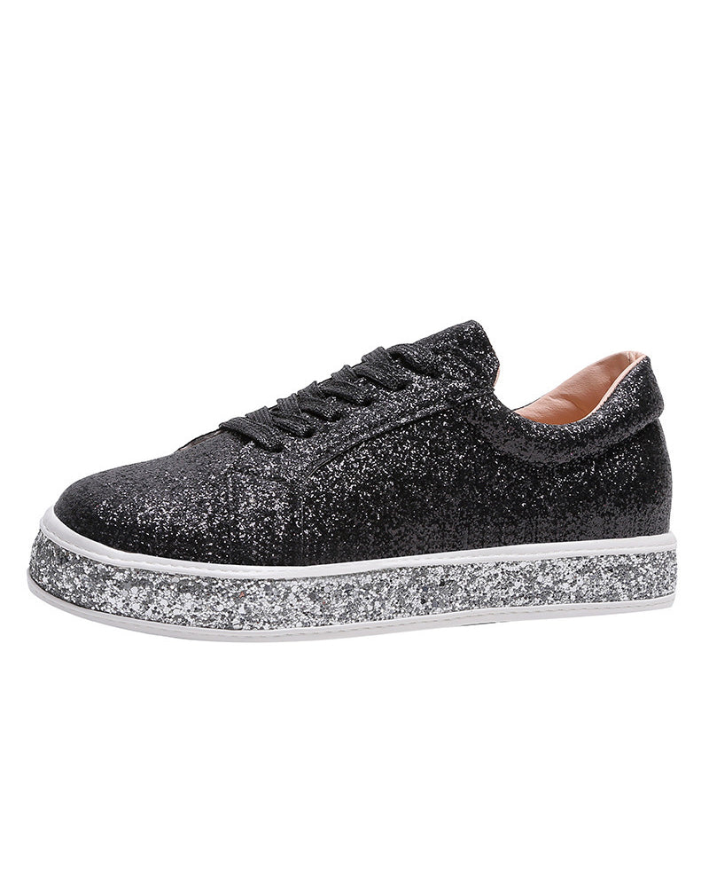 Plateau glitter dames sneakers