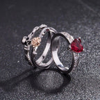 Ring met schedel- en liefdesmotief