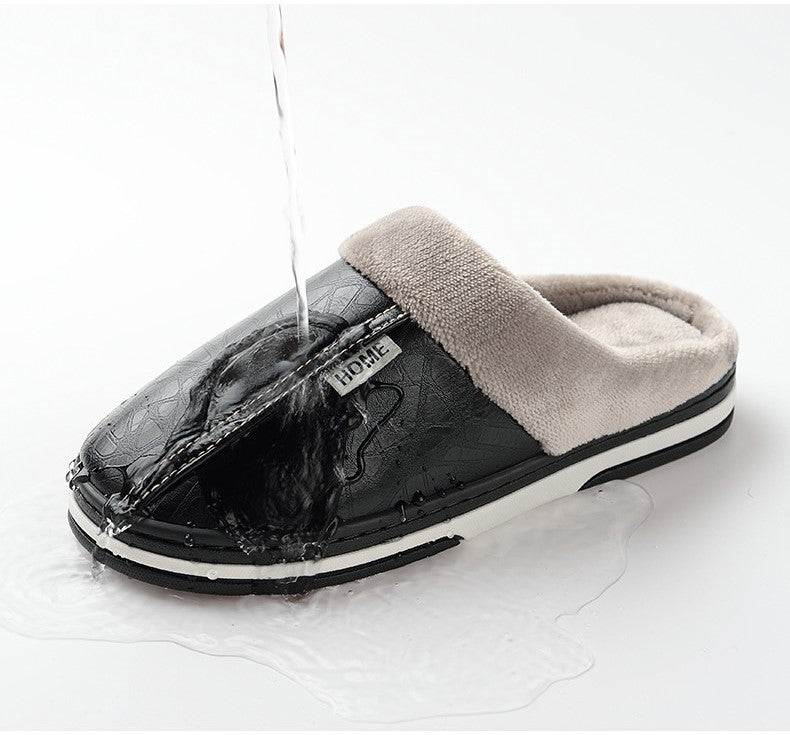 Pantoffels met synthetische bontvoering
