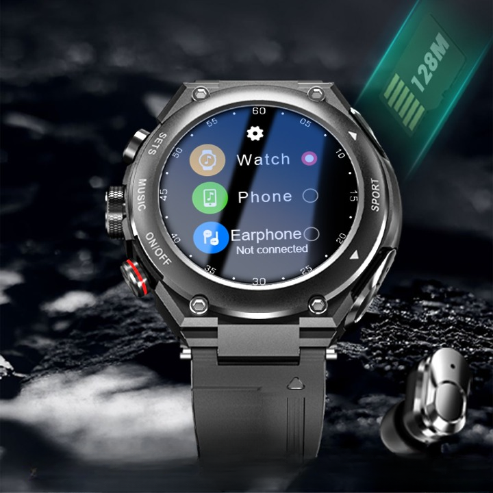 Complete smartwatch met geïntegreerde draadloze oordoppen — afbeelding 6