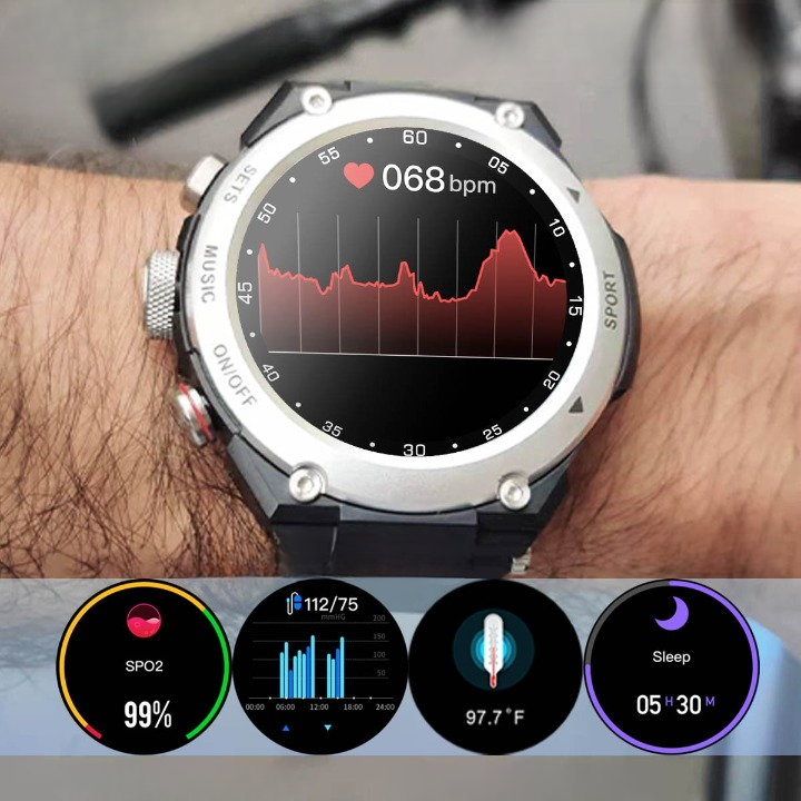 Complete smartwatch met geïntegreerde draadloze oordoppen