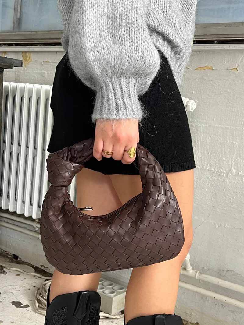 Geweven mini handtas