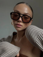 Vintage zonnebril met uv-bescherming en retro charme