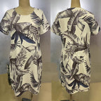 Zomerjurk met ronde hals & bloemenprint