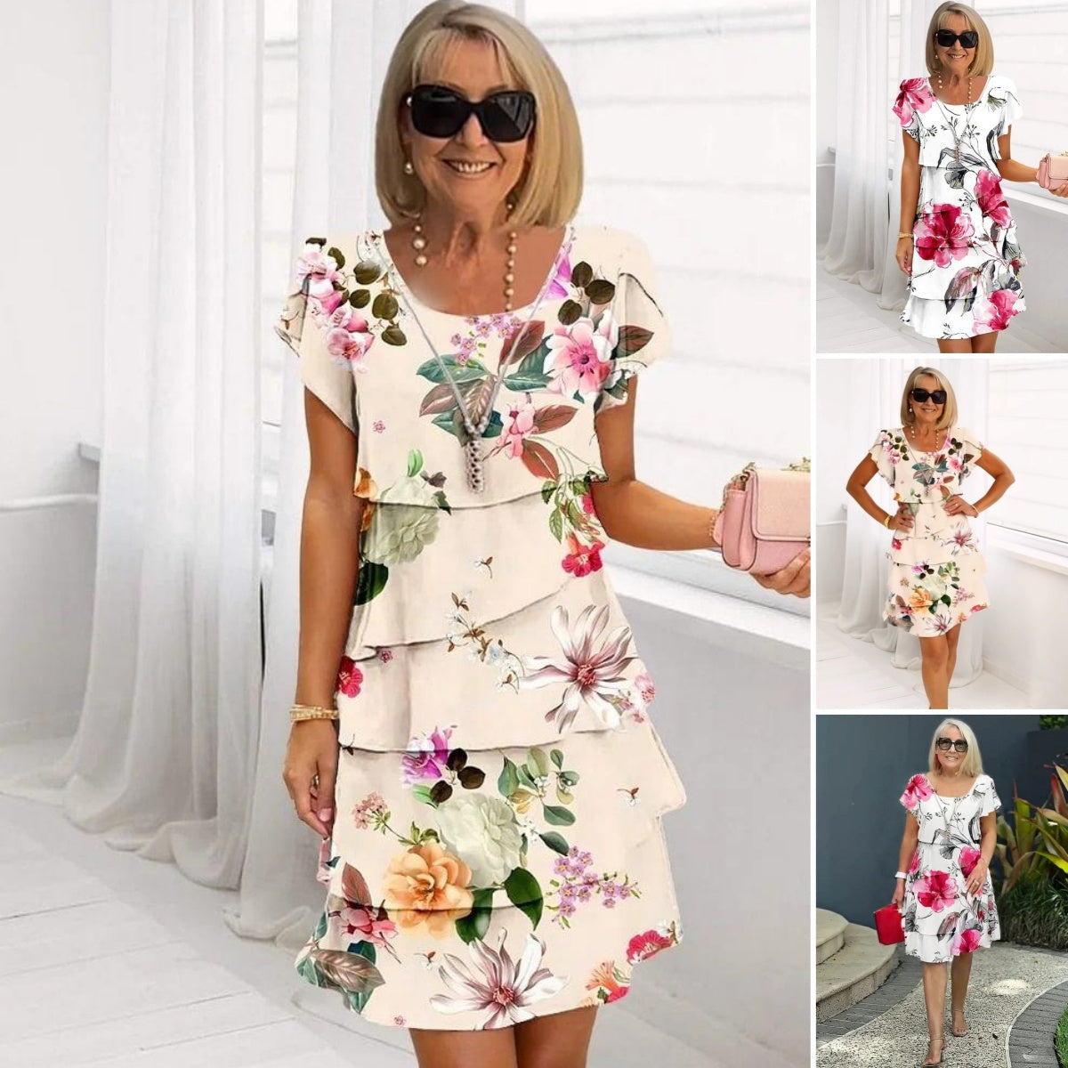 Bloemen waterval zomerjurk — afbeelding 10