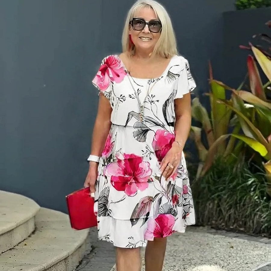 Bloemen waterval zomerjurk — afbeelding 5