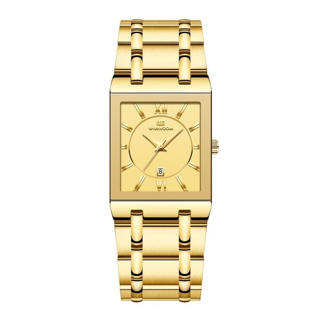 Vierkant horloge in goudkleur — afbeelding 8