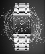 Vierkant horloge in goudkleur — afbeelding 4