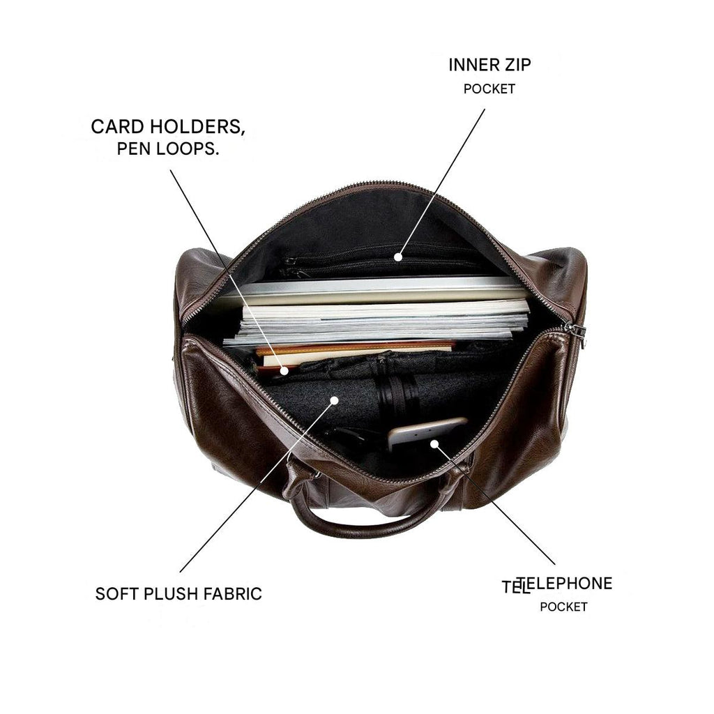 Grote capaciteit PU-leren reistas – lichtgewicht & handbagage