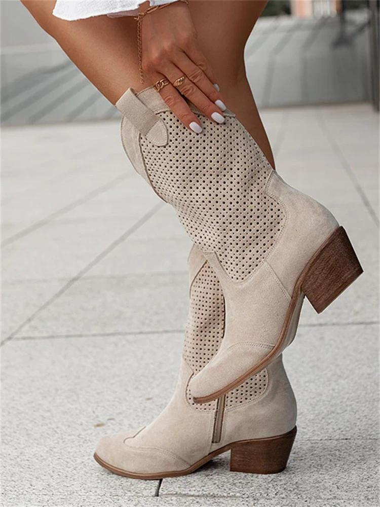 Ademende cowboylaarzen met latex binnenzool