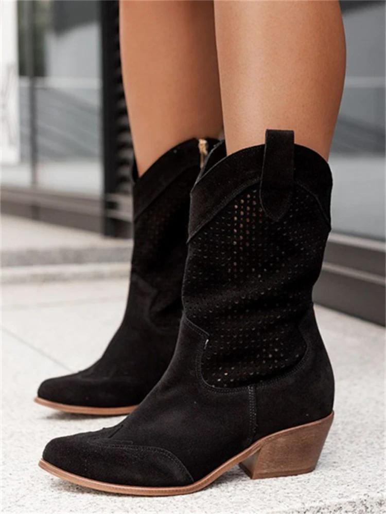 Ademende cowboylaarzen met latex binnenzool