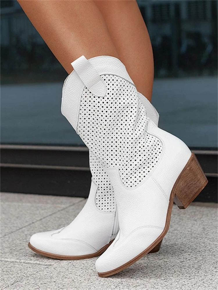 Ademende cowboylaarzen met latex binnenzool