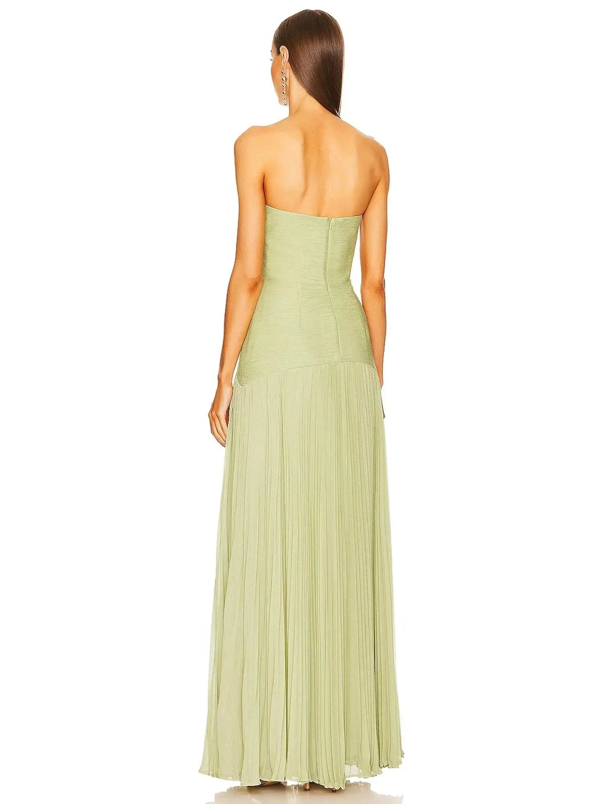Beata | Strapless maxi-jurk met geplooide rok