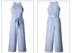Luchtige & stijlvolle dames jumpsuit met tailleband en strepen — afbeelding 11