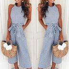 Luchtige & stijlvolle dames jumpsuit met tailleband en strepen — afbeelding 30