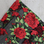 Maxi jurk met bloemenborduursel en spaghettibandjes