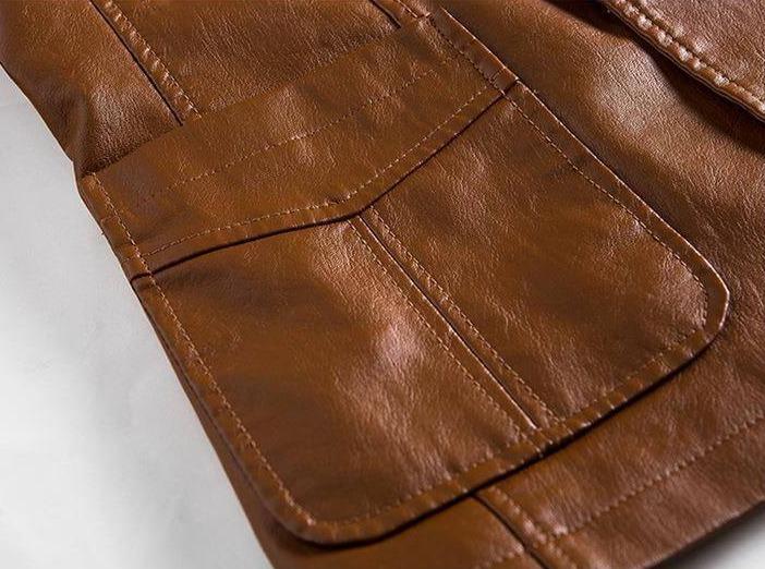 Heren leren blazer