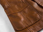 Heren leren blazer