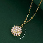 Roterende zonnebloem ketting