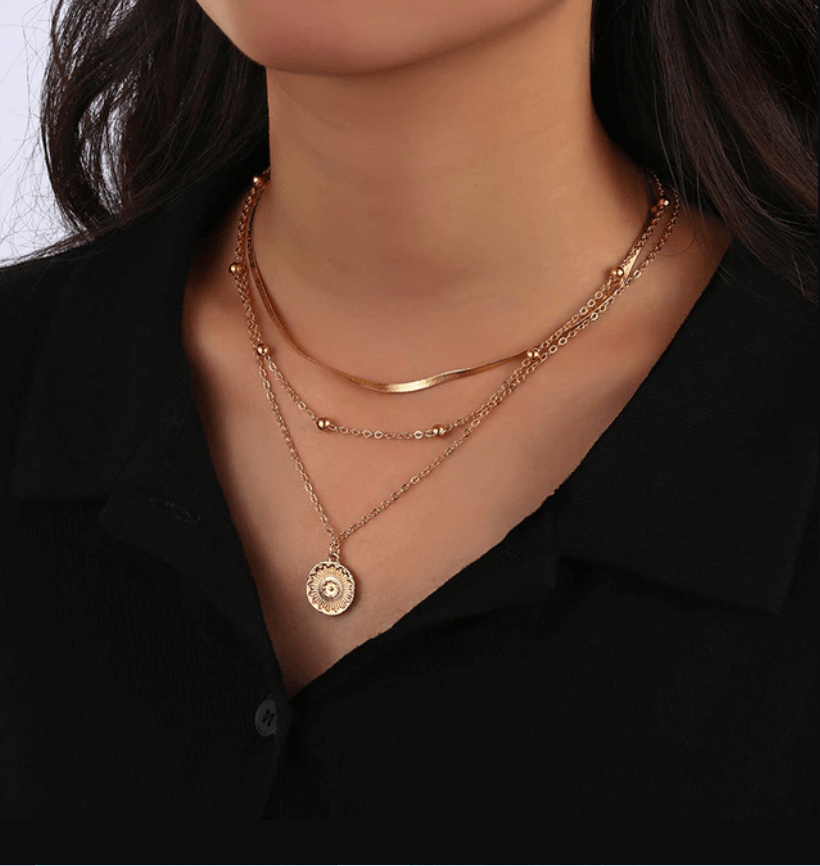 Meerlaagse chokerketting Zonneschijn