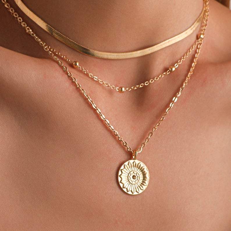 Meerlaagse chokerketting Zonneschijn