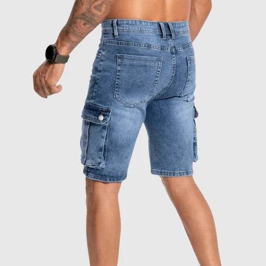 Heren denim cargo shorts voor de zomer