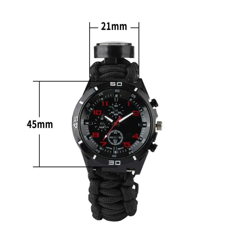 Overlevingshorloge in militaire stijl