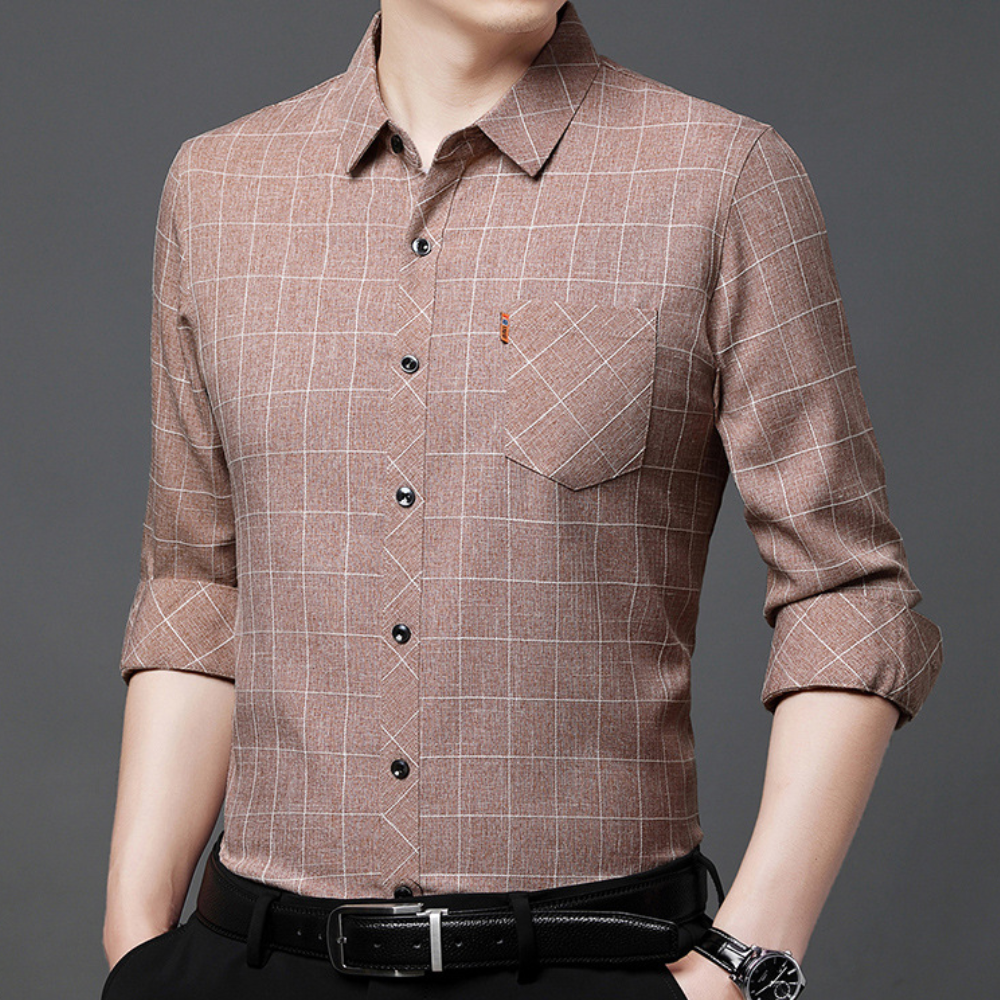 Geruit herenoverhemd
