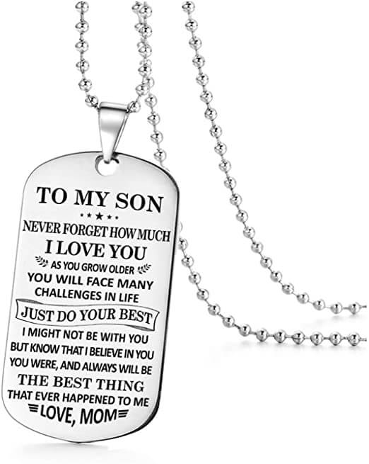 Aan mijn zoon hanger ketting